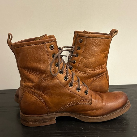 Frye Veronica Combat Boot Brown Lace Up #3476276 Women’s Size 7.5 B - Picture 6 of 11